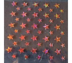 50 Buegelpailletten Sterne Mix holo rosa